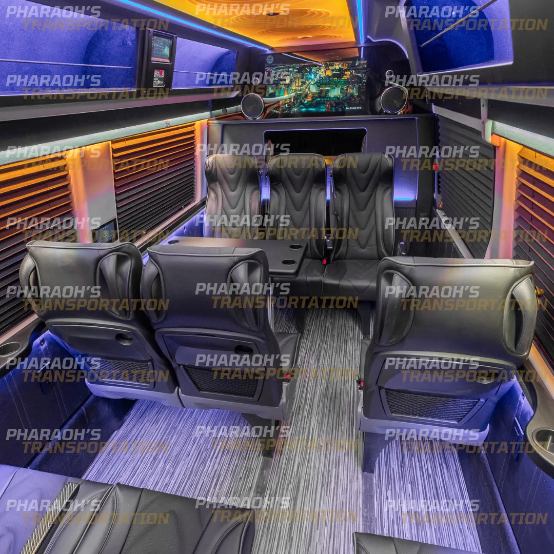 Pharaoh’s Transportation brand new luxury Sprinter limousine service in Milwaukee