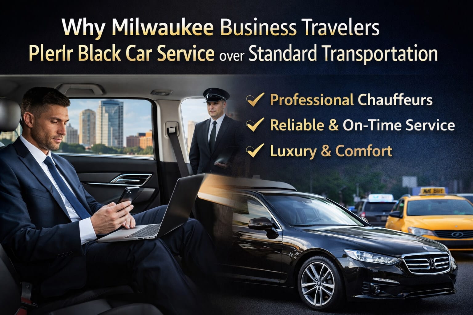 Discover why business travelers in Milwaukee choose black car service over taxis and rideshare for reliable, professional, and comfortable executive transportation.
