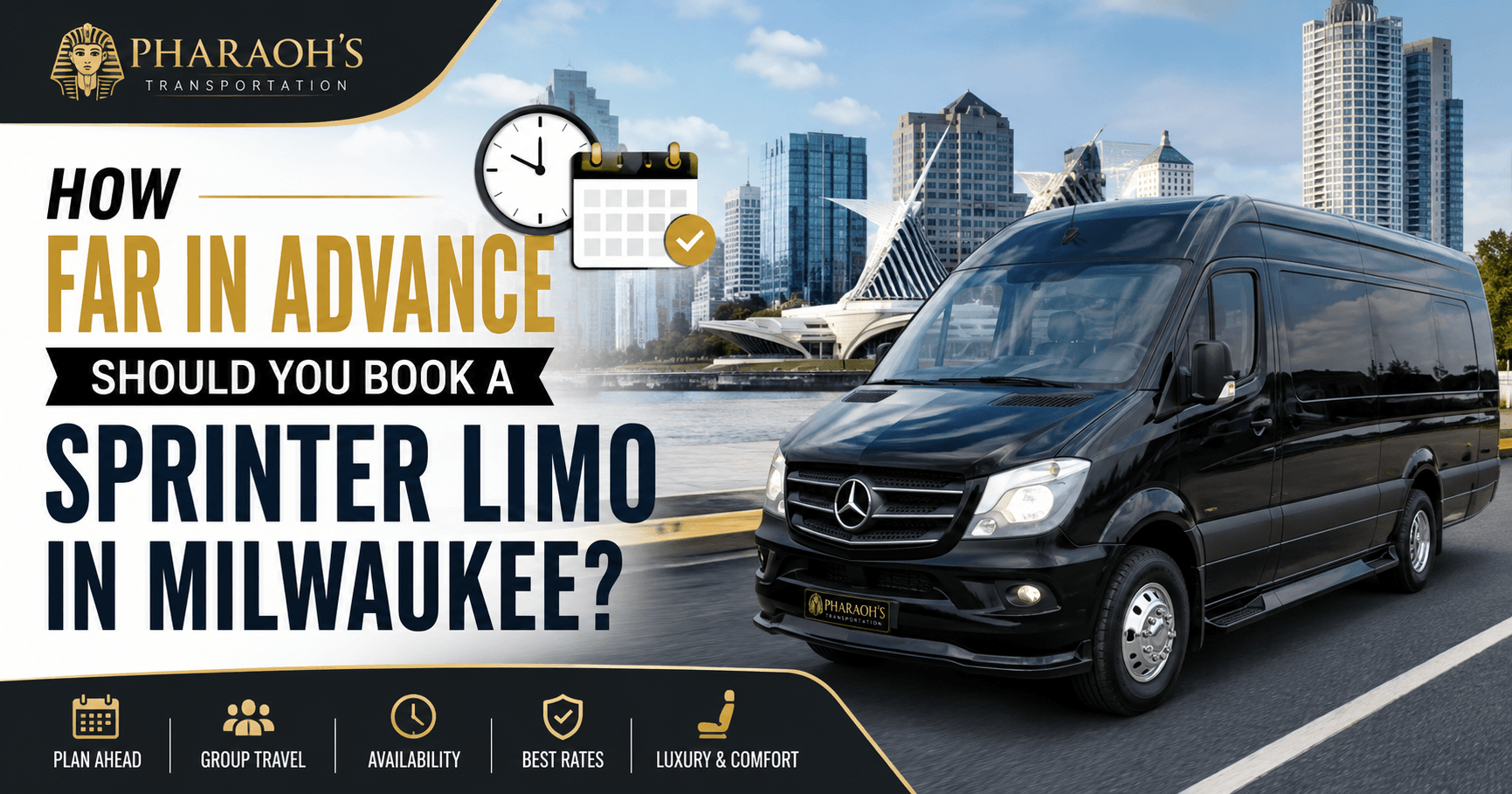 how far in advance should you book a Sprinter limo in Milwaukee