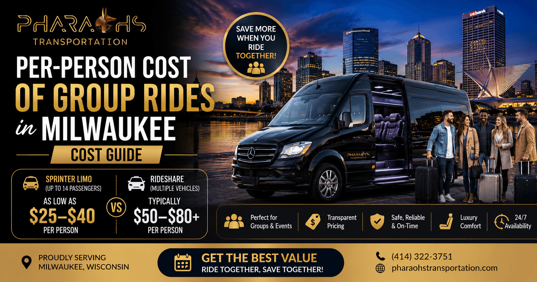 Per-Person Cost of Group Rides in Milwaukee | Cost Guide