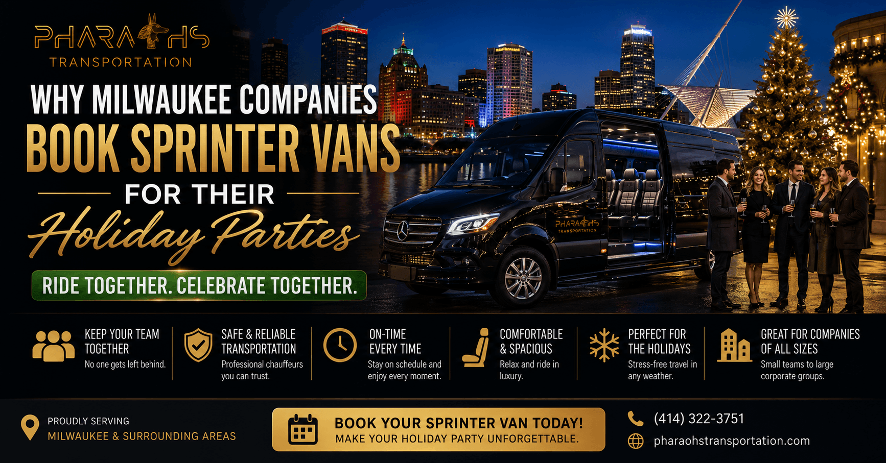 Corporate Holiday Sprinter Party Milwaukee