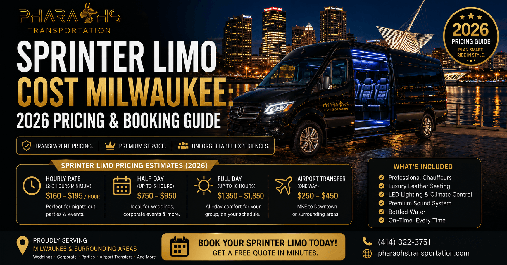 Sprinter Limo Cost Milwaukee Pricing Guide