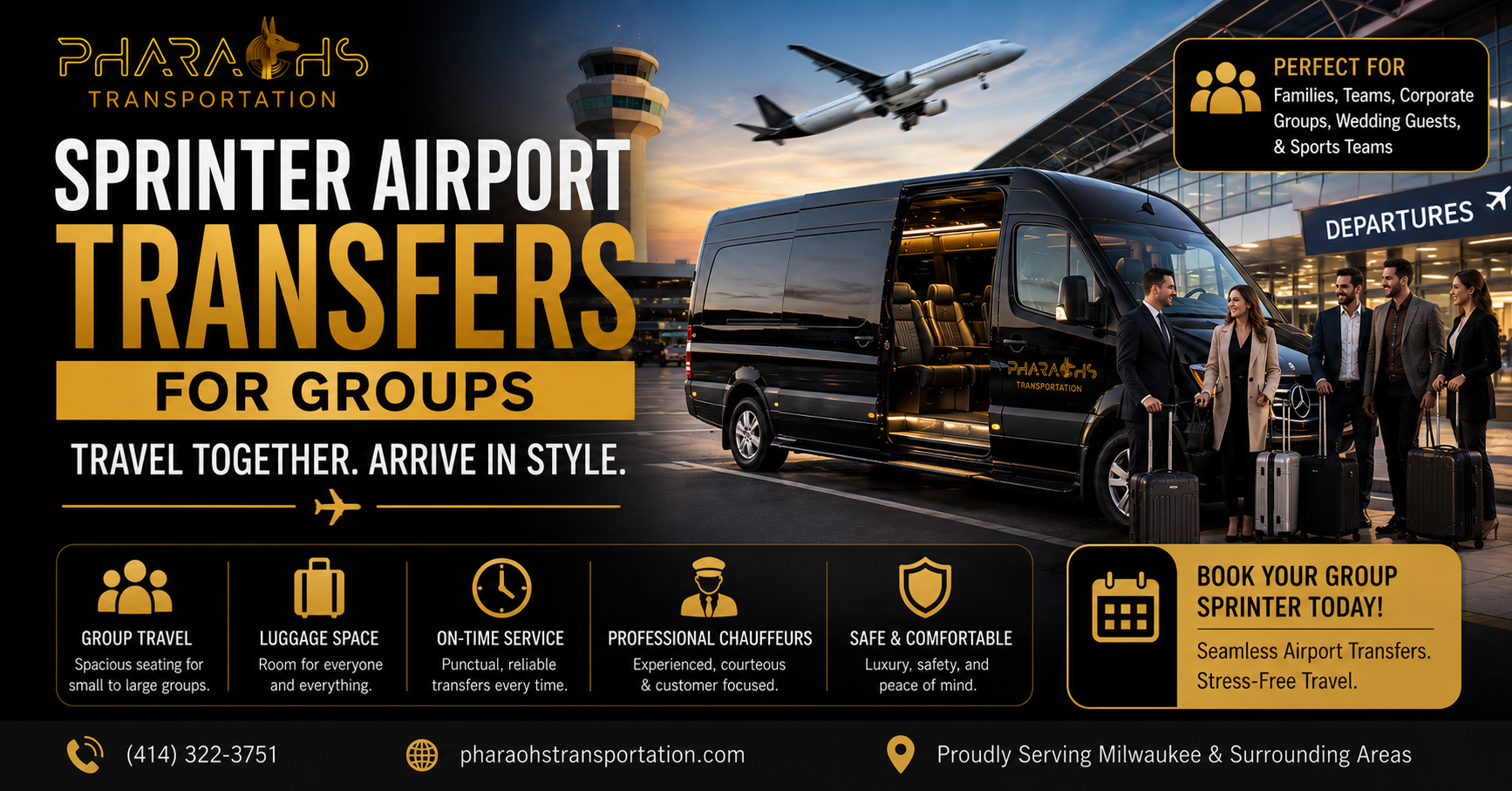 Sprinter Airport Transfers Groups Milwaukee