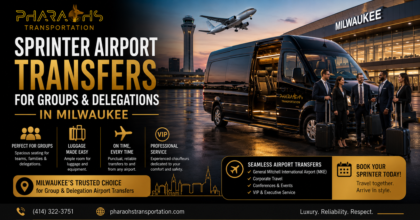 Sprinter Airport Transfers Groups Milwaukee