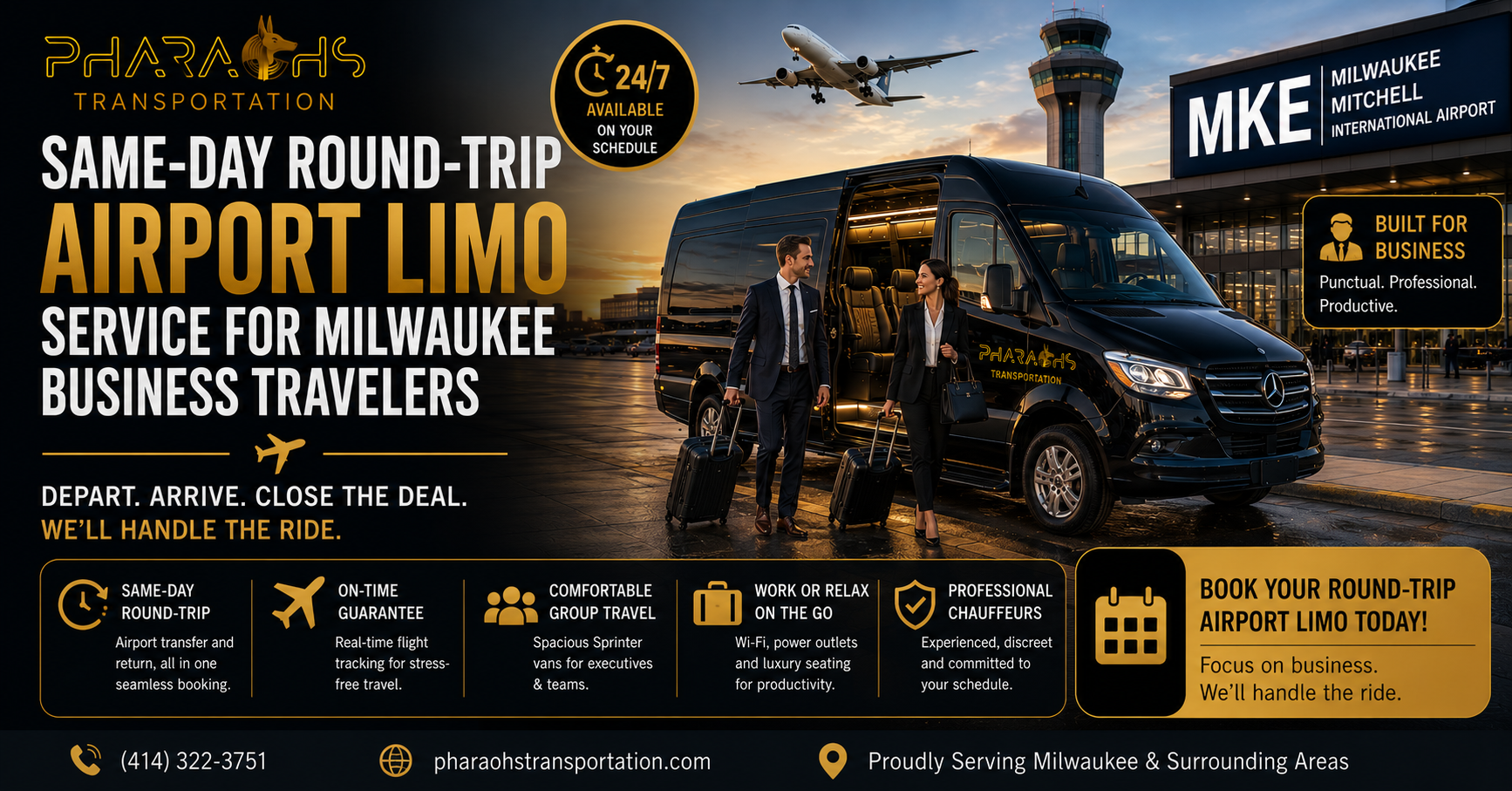 Same-Day Round-Trip Airport Limo Milwaukee