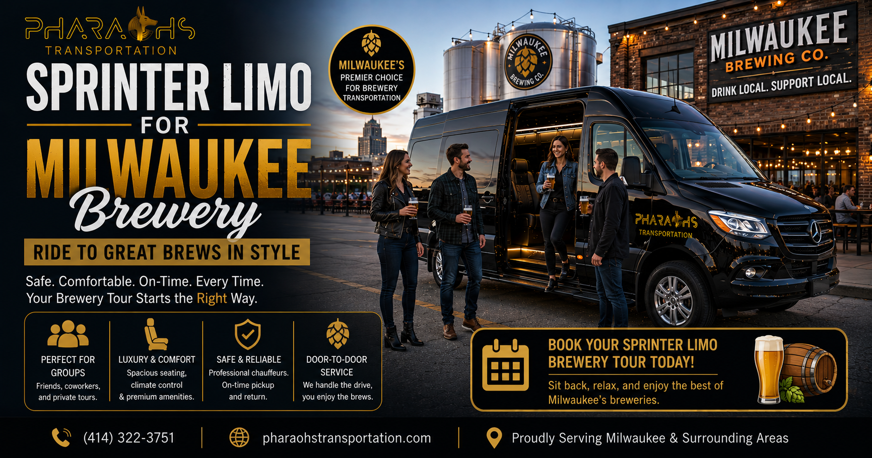 Sprinter Brewery Distillery Tour Milwaukee