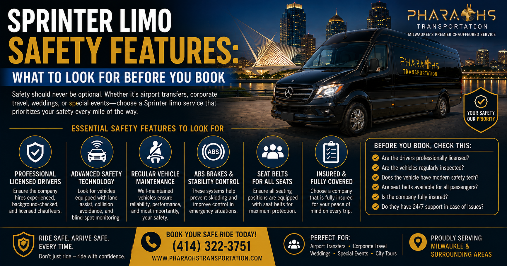 Sprinter Limo Safety Features Milwaukee