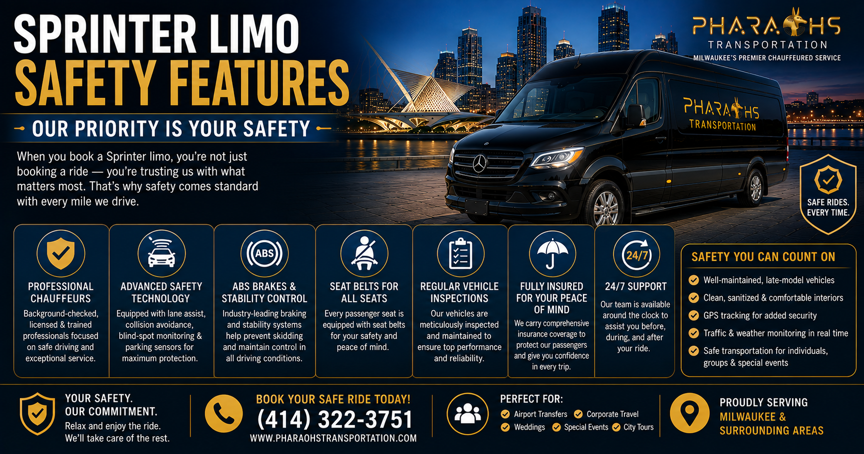 Sprinter Limo Safety Features Milwaukee