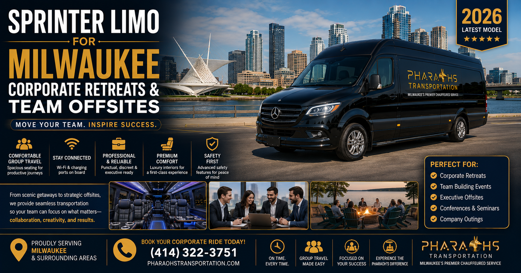 Sprinter Limo Corporate Retreat Milwaukee