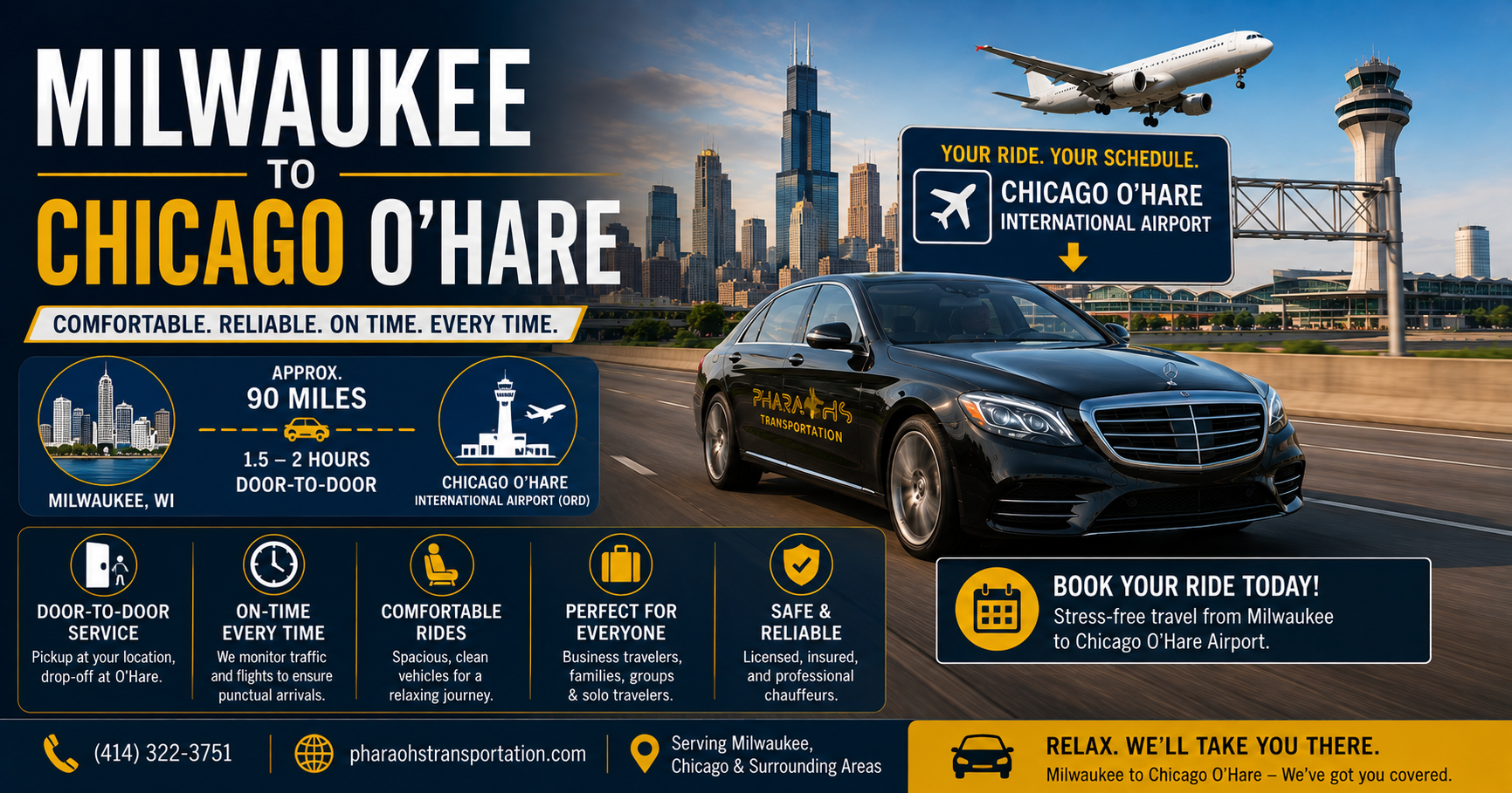 Milwaukee to Chicago O'Hare Car Service
