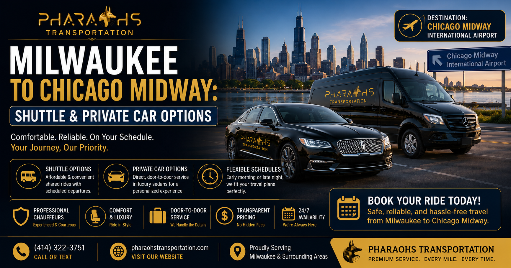 Milwaukee to Midway Airport Shuttle