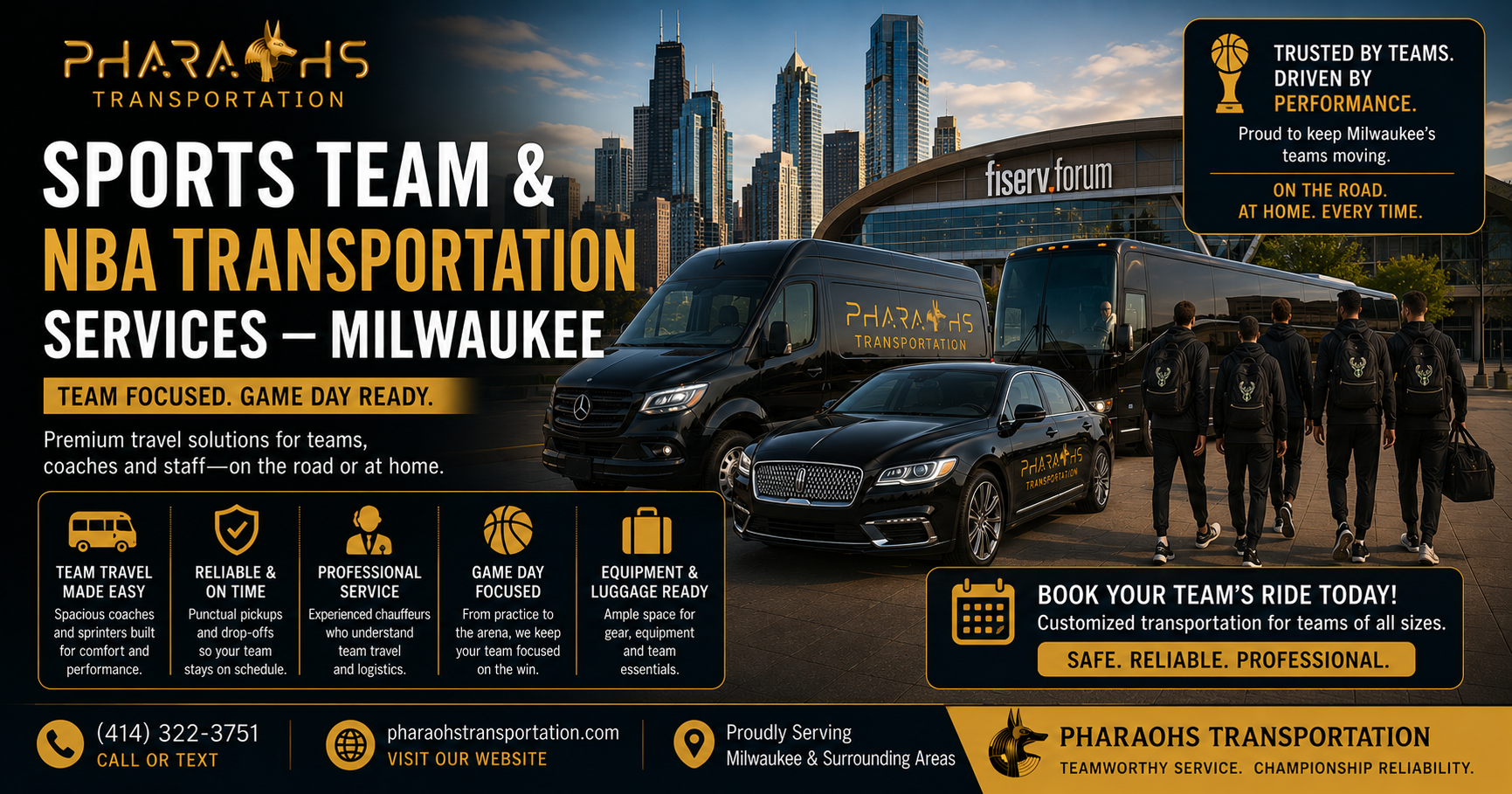 NBA & Sports Team Transportation in Milwaukee