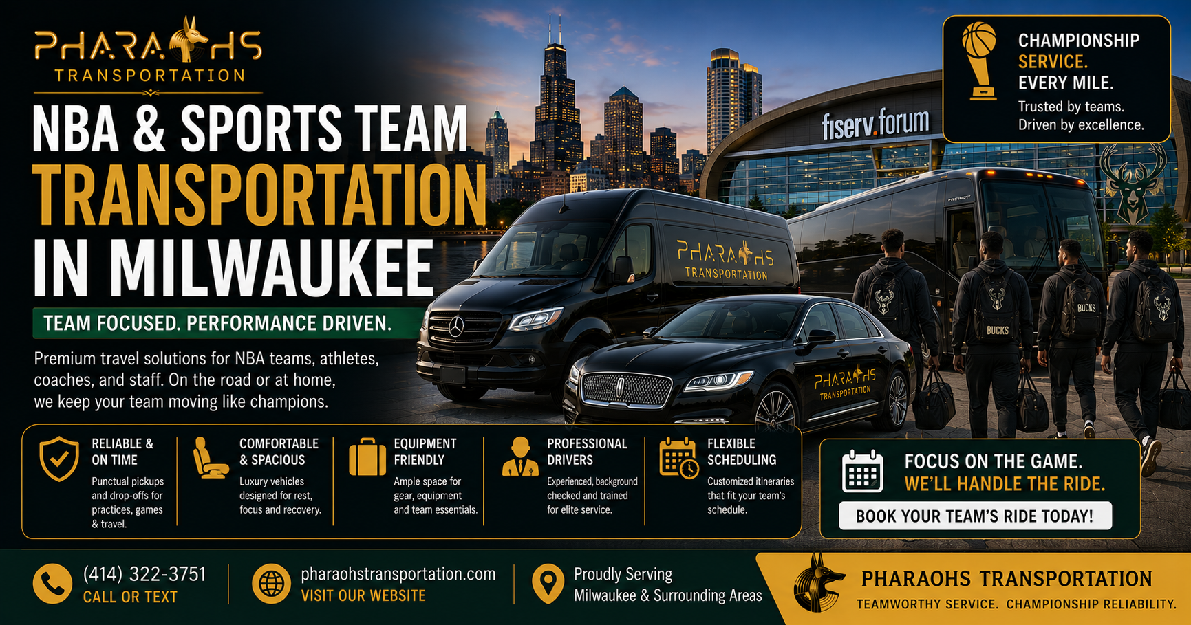 NBA & Sports Team Transportation in Milwaukee